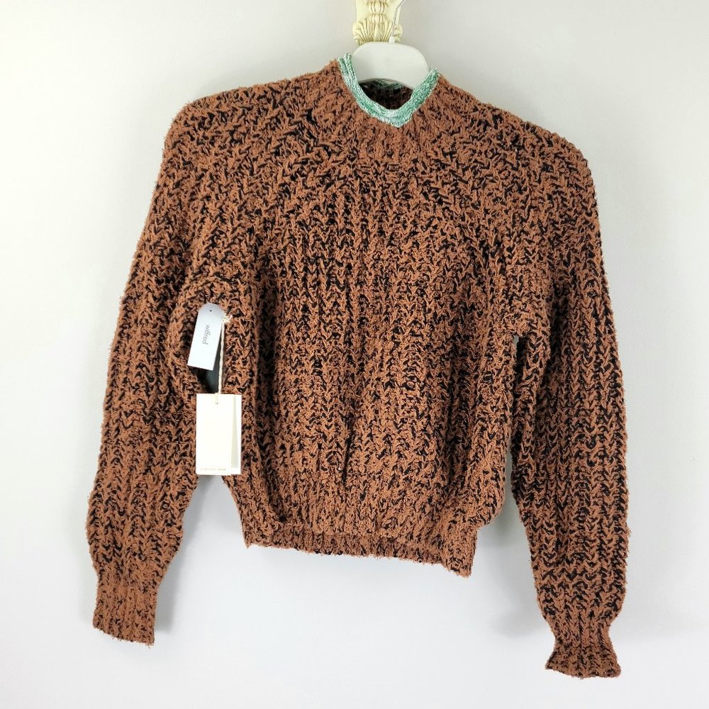 NWT Aritzia Wilfred Womens Confetti Knitted Perazzo Small Sweater